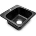 Hand Hammered Aluminum 15 inch Baxter Square Bar Sink - Matte Black
